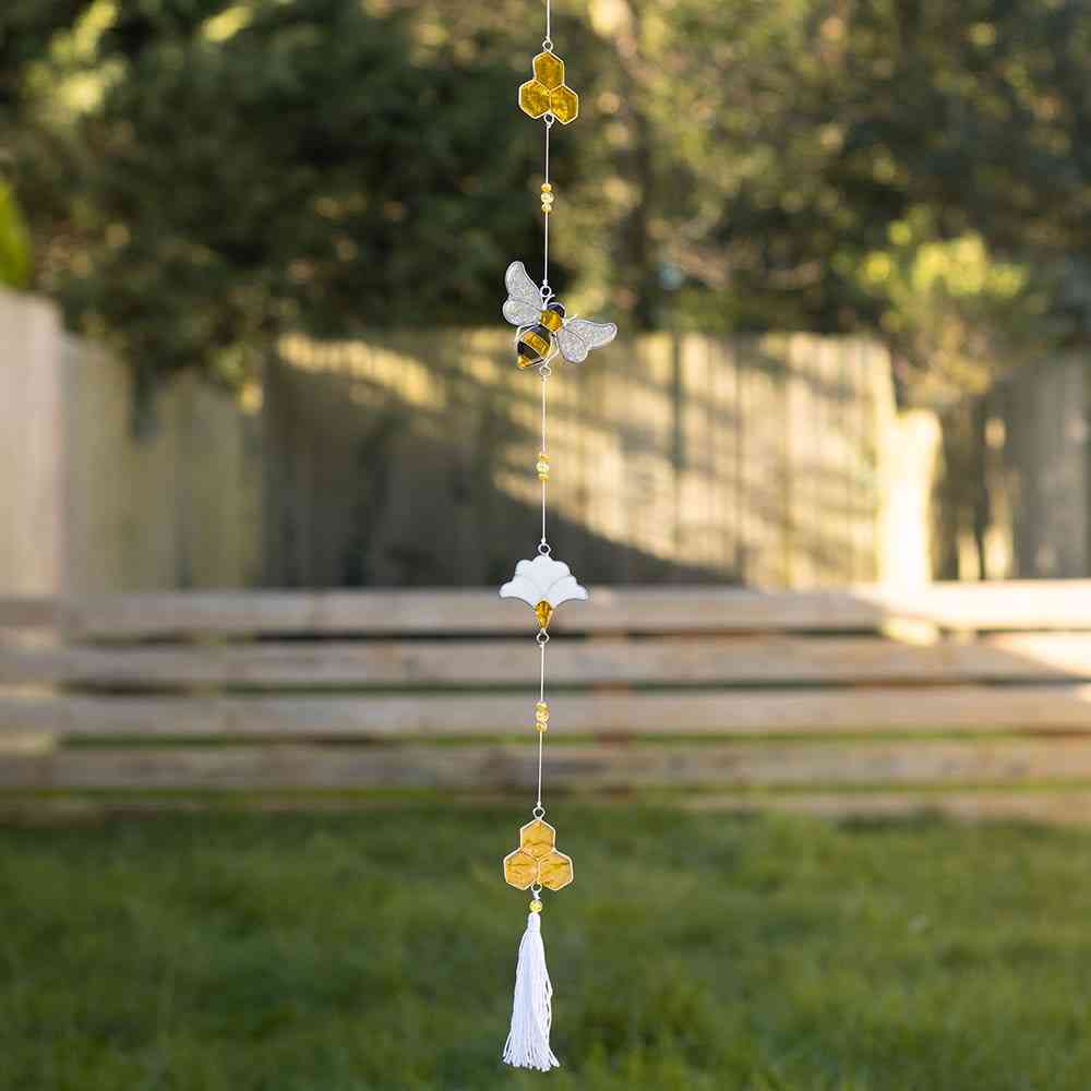 Something Different - String of Bee and Honeycomb Suncatcher - Multicolours